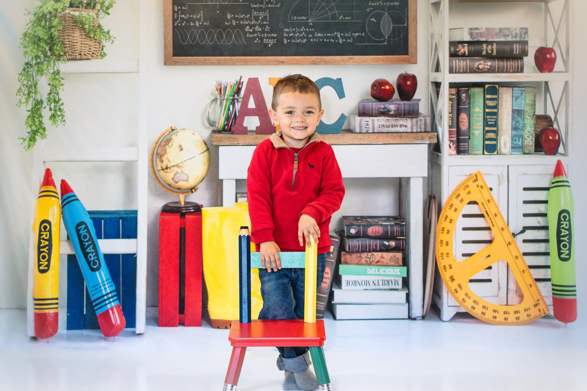 Kate Fresh Back to School White Board Backdrop for Photography -UK