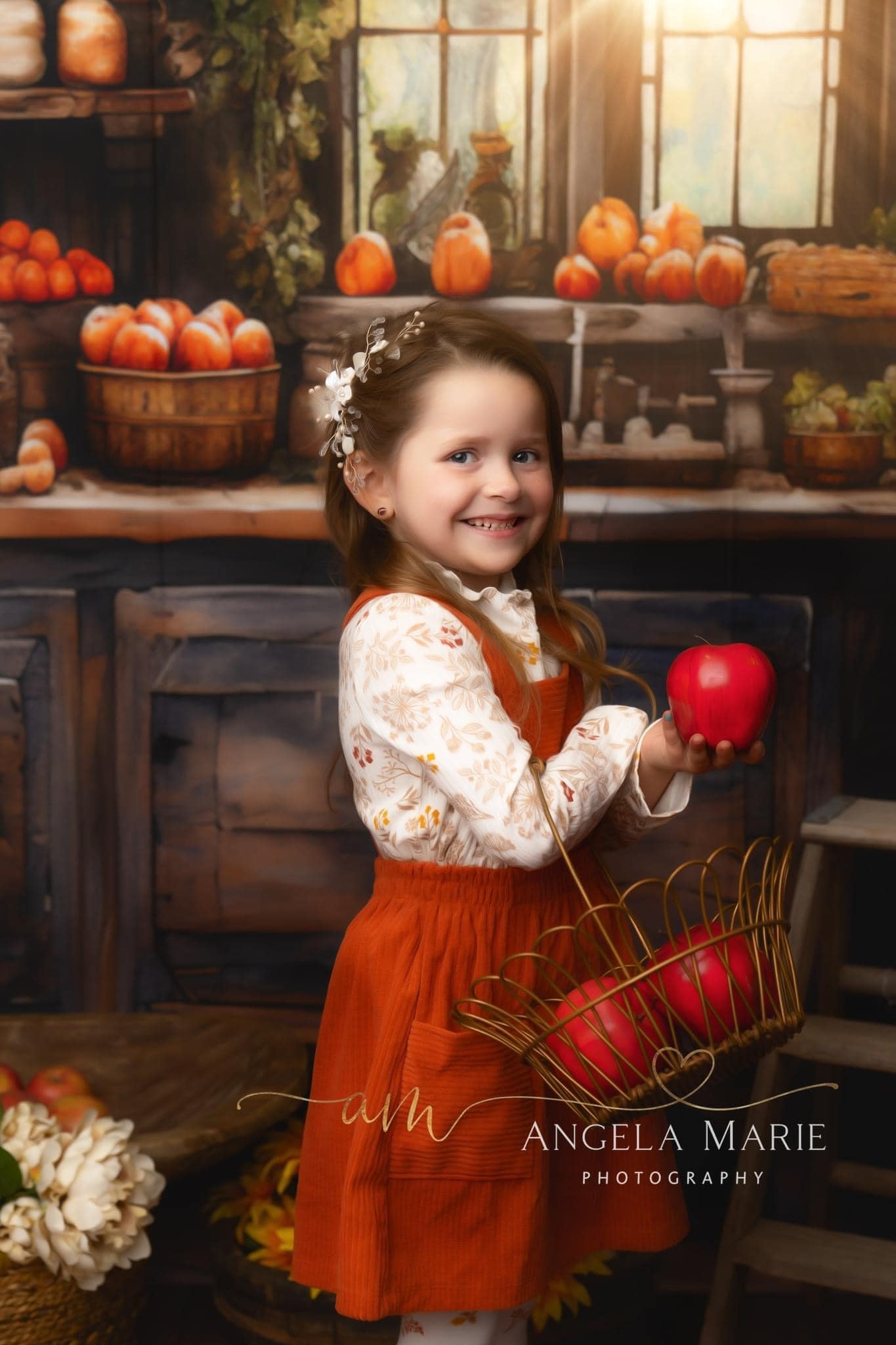 Kate Retro Autumn Painted Kitchen Backdrop Designed by Emetselch -UK