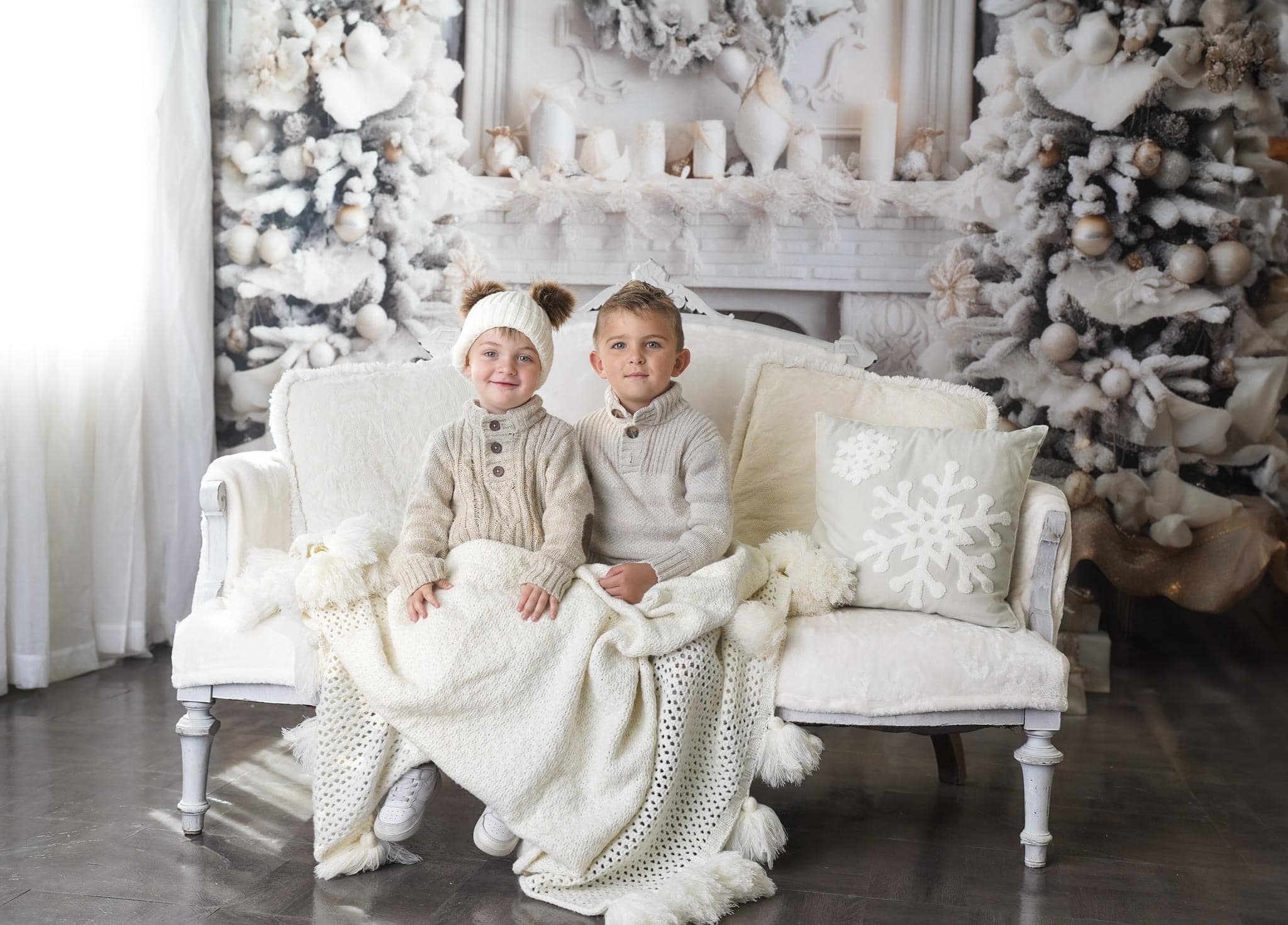 Kate Christmas Elegant Room Fireplace Backdrop for Photography -UK