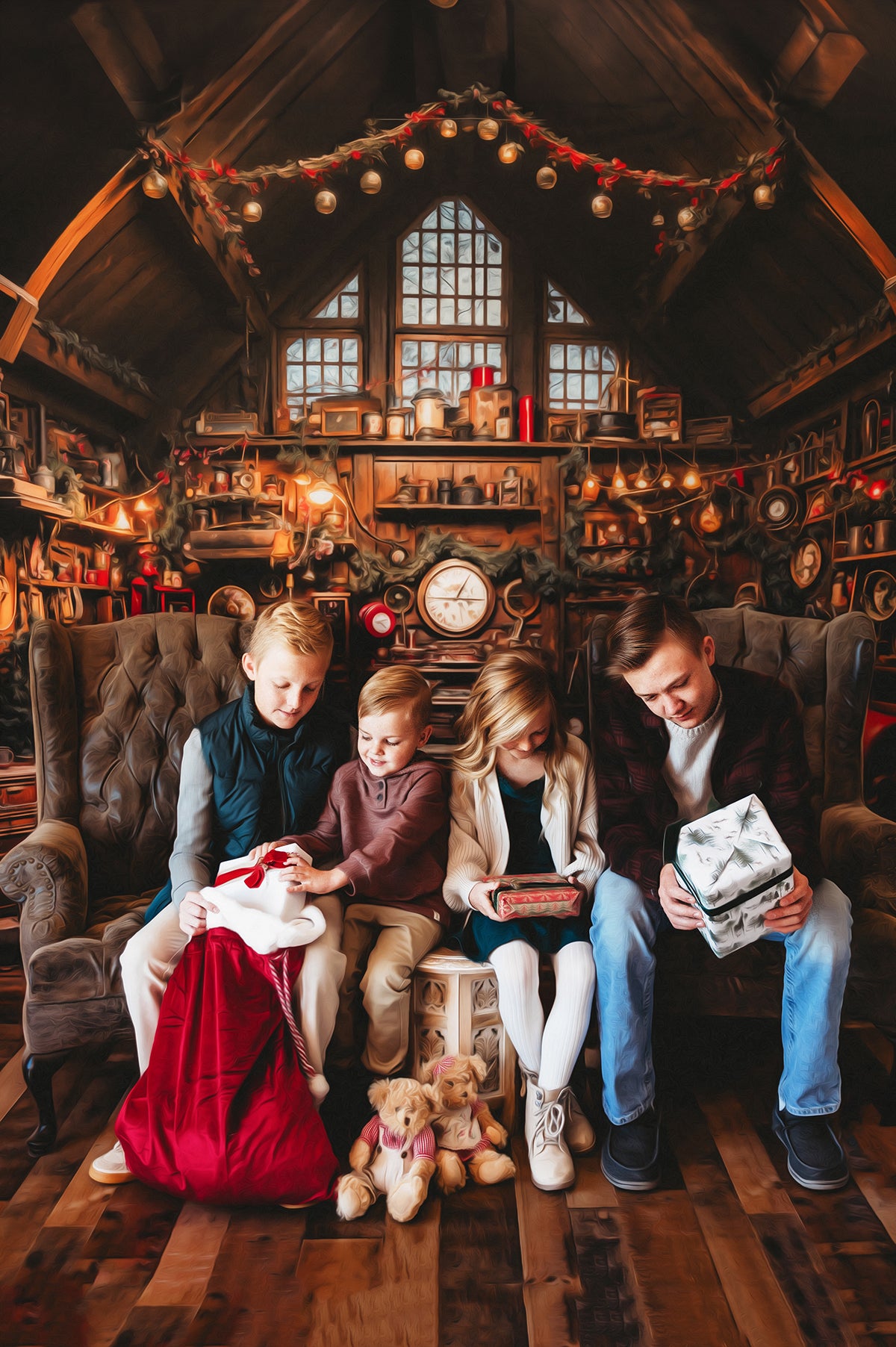 Kate Christmas Santa House Backdrop Designed by Emetselch -UK