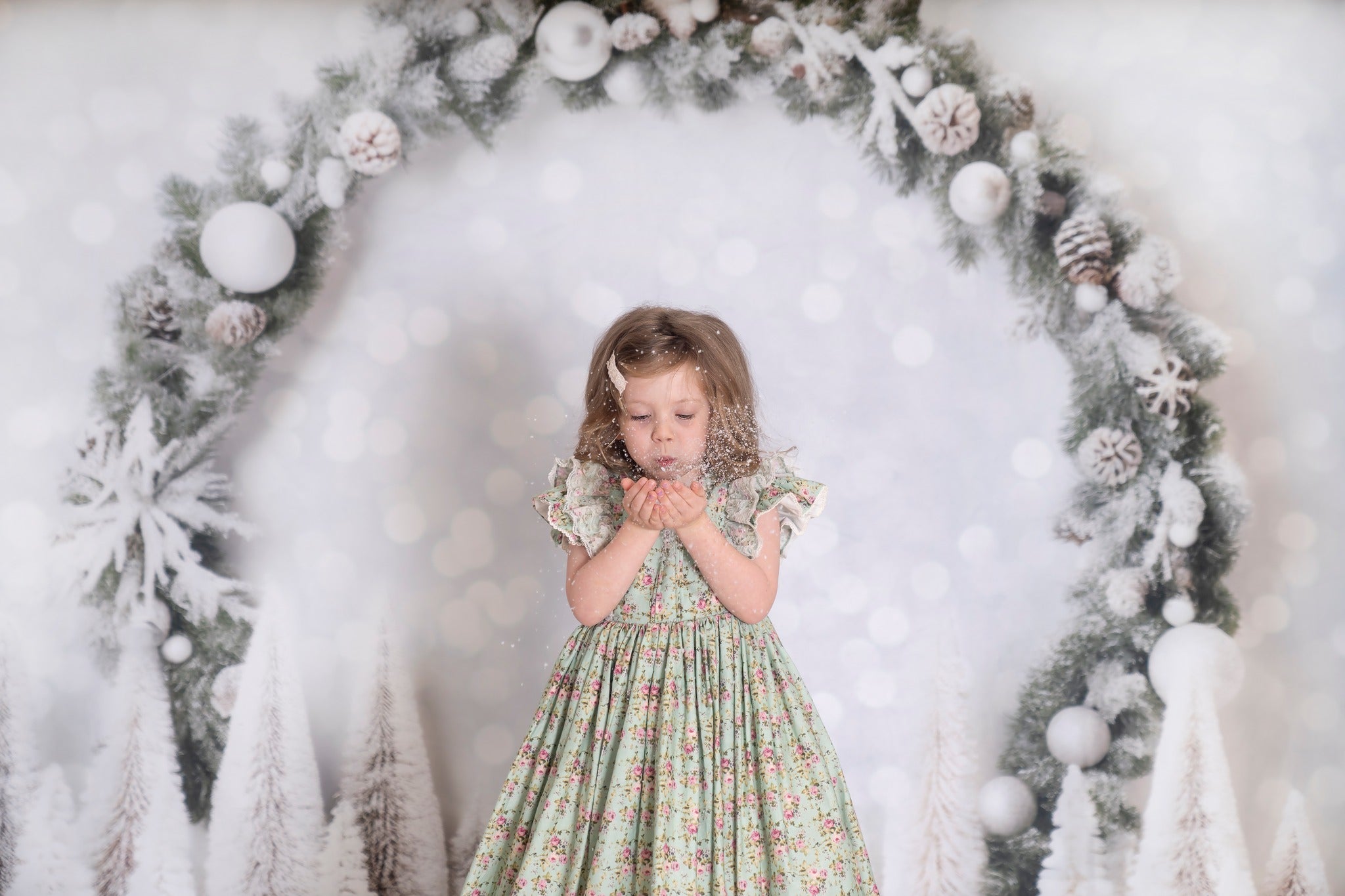 Kate White Christmas Arch Bokeh Neon Backdrop for Photography -UK