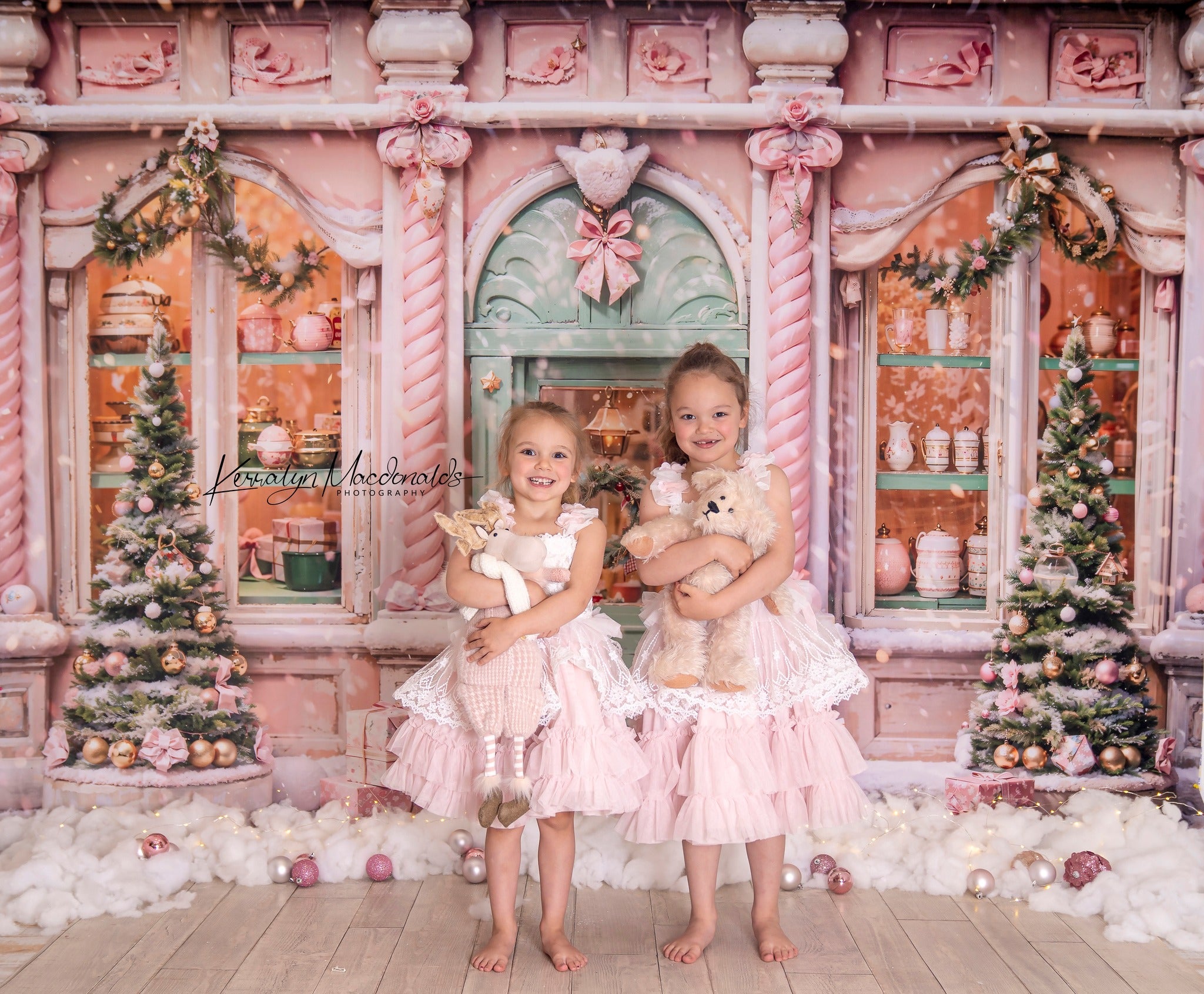 Kate Christmas Pink Store Backdrop Designed by Chain Photography -UK