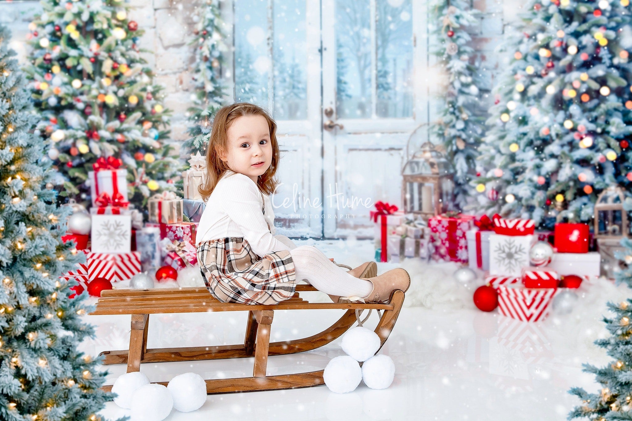 Kate Christmas Tree Gift Door Backdrop Designed by Emetselch -UK