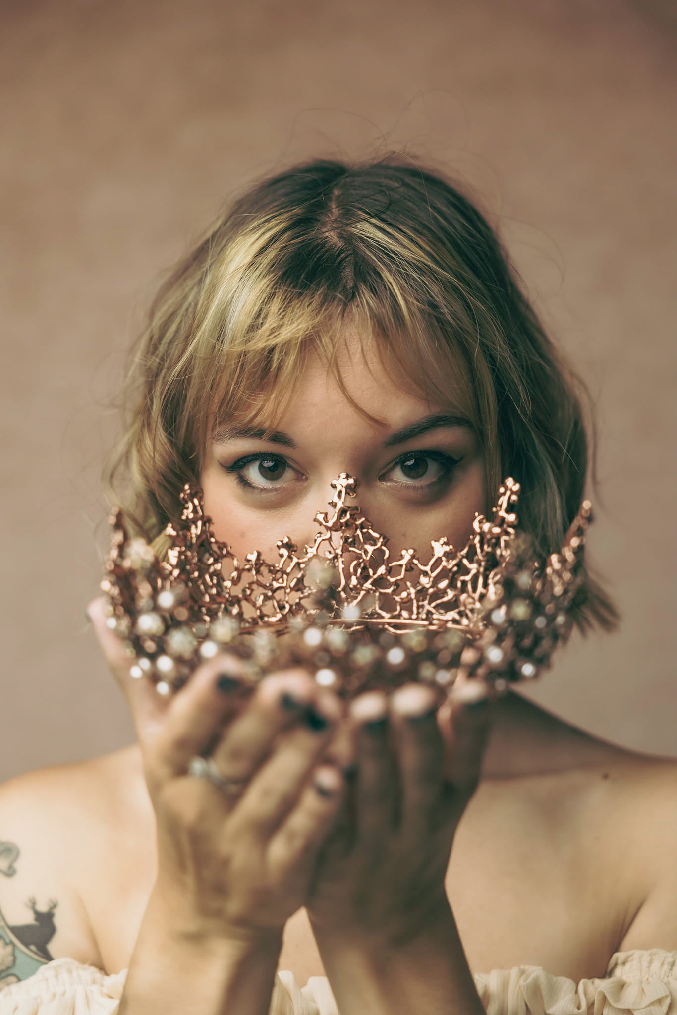 Kate Abstract Texture Old Master Light Brown Backdrop Photo Studio -UK