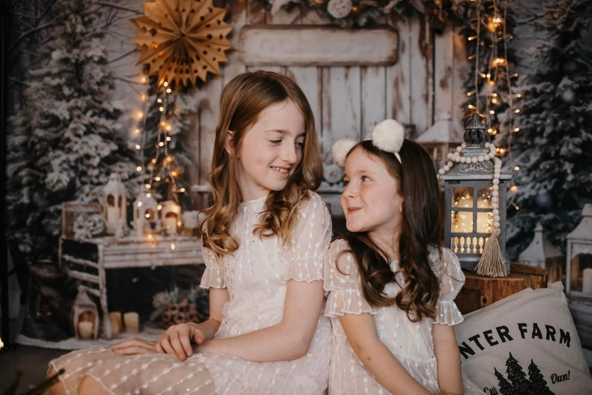 Kate Christmas Tree Snow Candles Backdrop Designed by Emetselch -UK