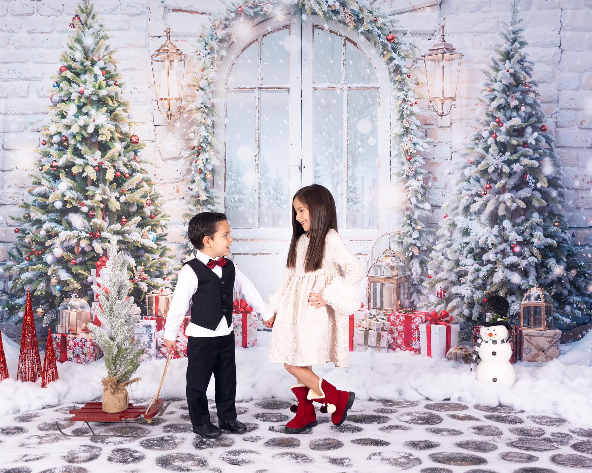 Kate Christmas Tree Gift Door Backdrop Designed by Emetselch