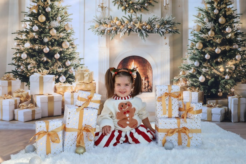 Kate Winter Christmas Tree Gifts Fireplace Photo Kit -UK
