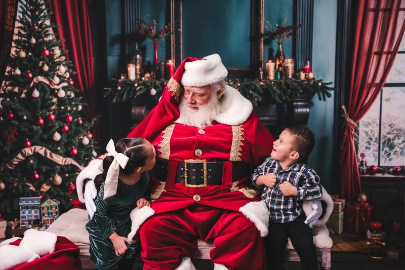 Kate Christmas Tree Fireplace Retro Wall Backdrop Designed by Emetselch -UK