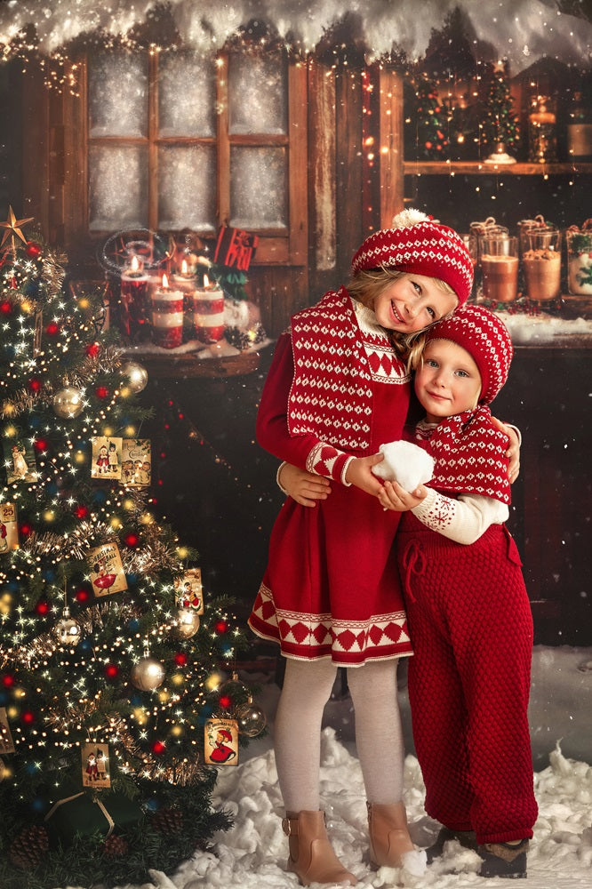 Kate Winter Christmas Dining Truck Backdrop Designed by Emetselch -UK
