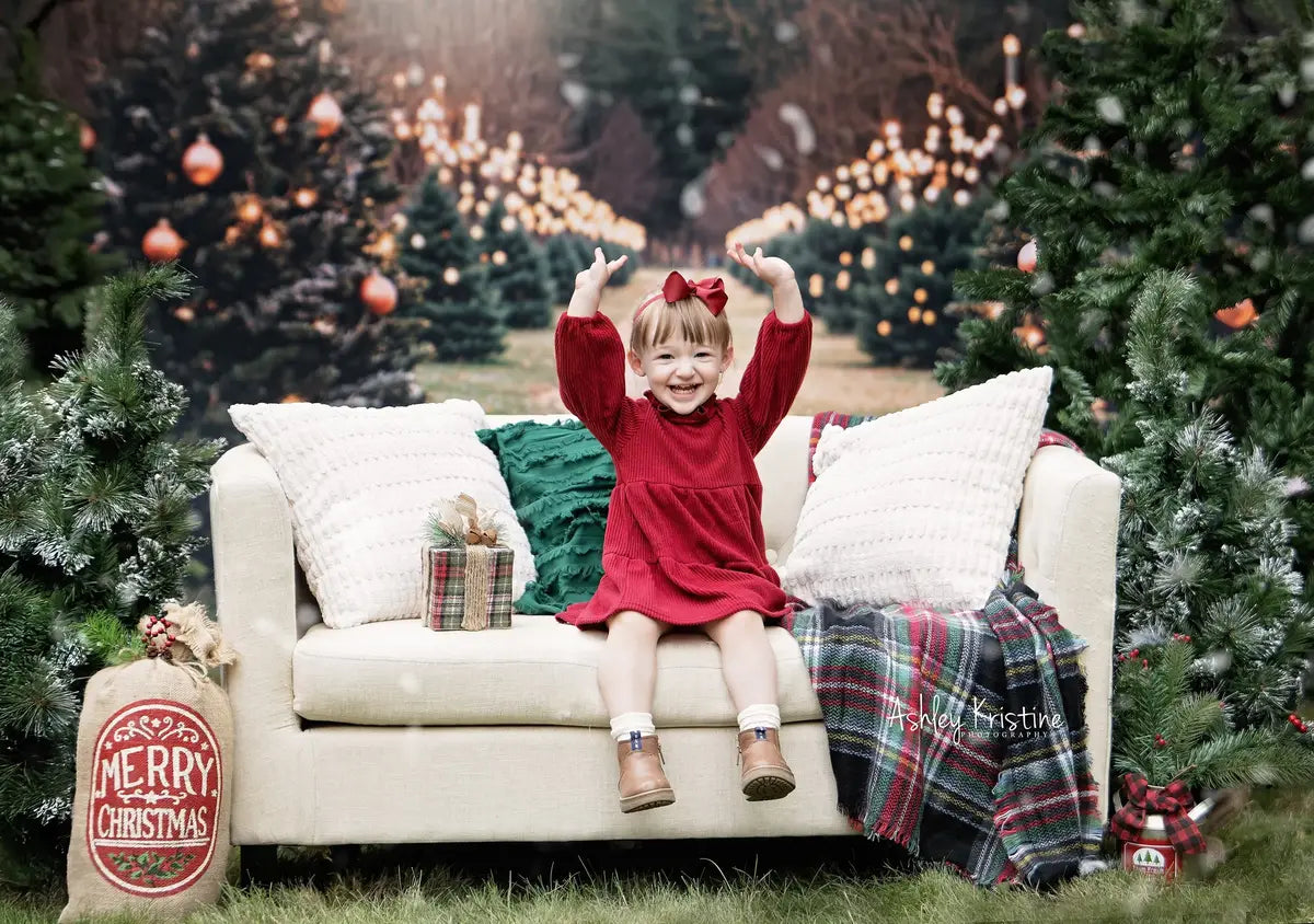 Kate Christmas Trees Farm Road Backdrop Designed by Emetselch