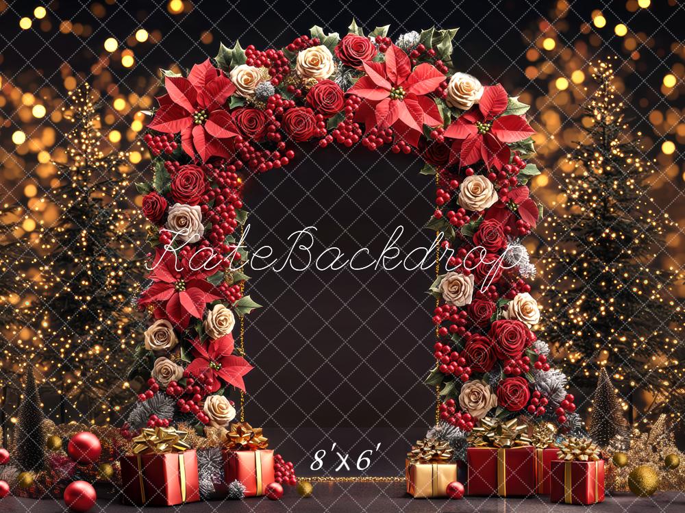 Kate Christmas Floral Arch Lights Backdrop Designed by Mini MakeBelieve -UK