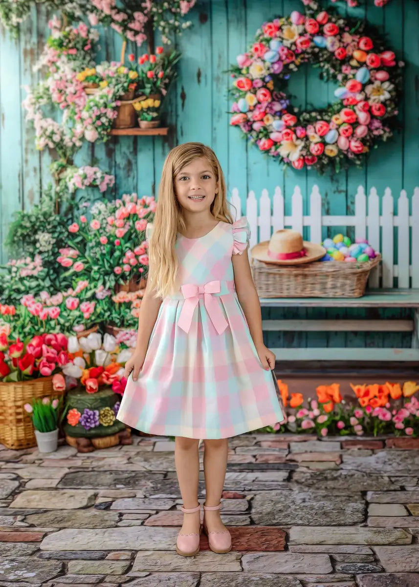 Kate Spring Floral Easter Wreath Backdrop Designed by Emetselch -UK