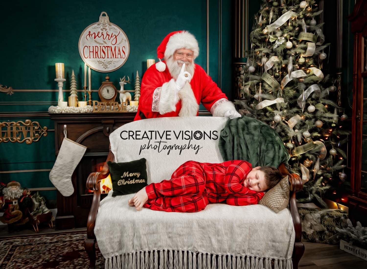 Kate Retro Interior Green Vintage Wall Golden Backdrop for photography -UK