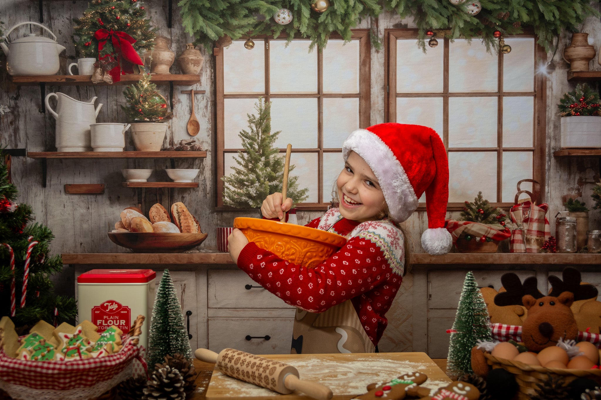 Kate Christmas Kitchen Backdrop Designed by Emetselch