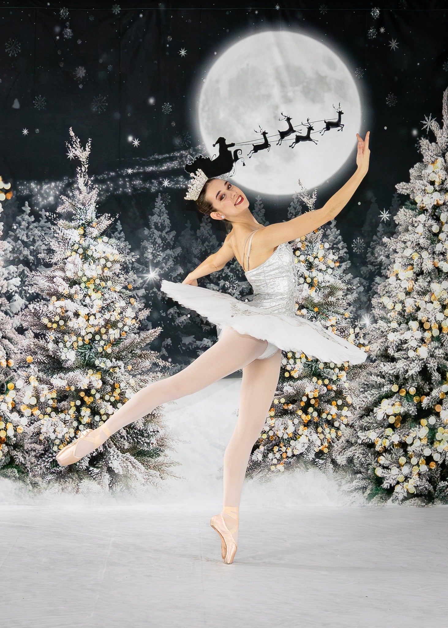 Kate Christmas Night Forest Moon Backdrop for Photography -UK