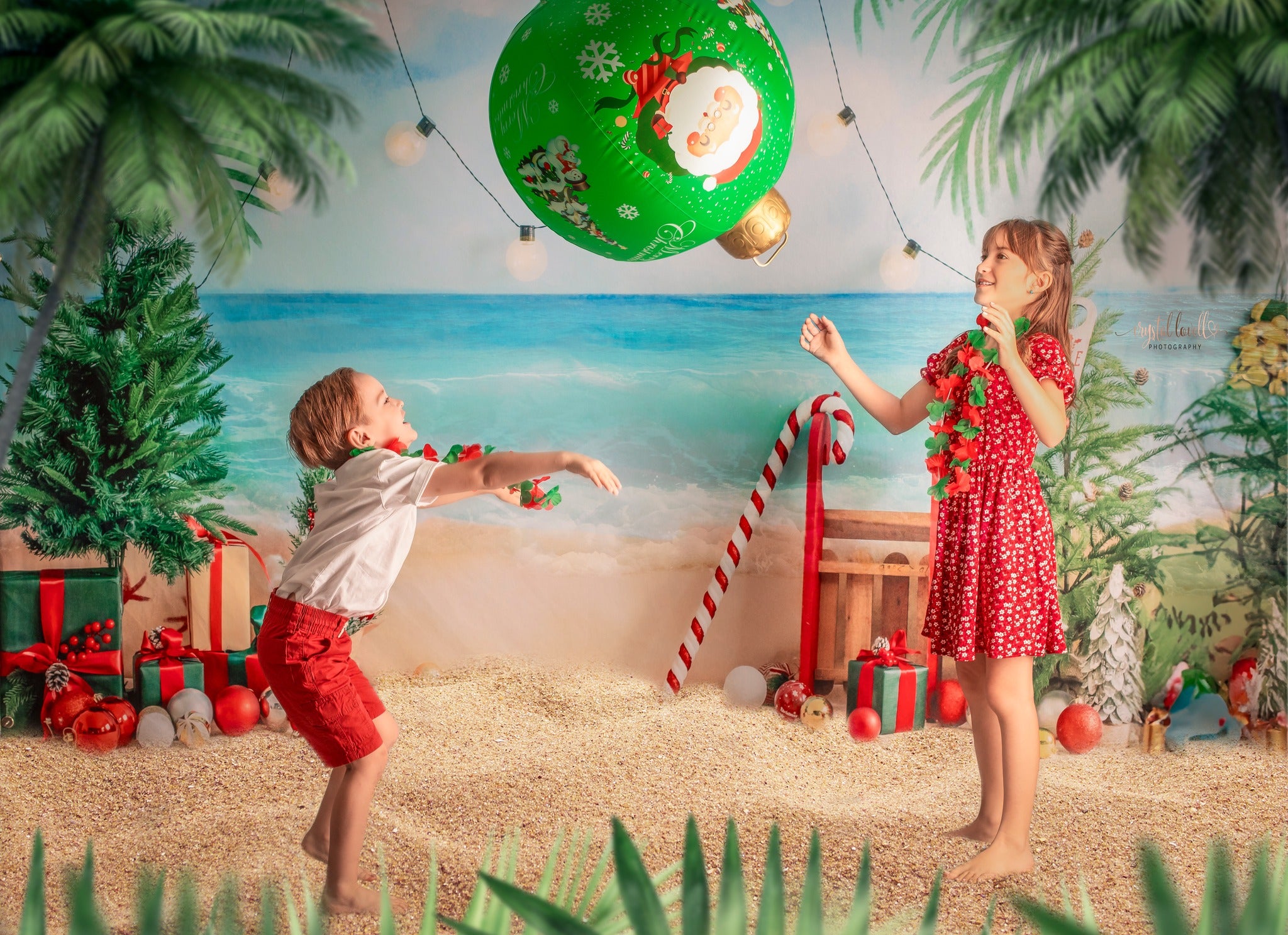 Kate Christmas In Summer Beach Gifts Backdrop Designed by Emetselch -UK