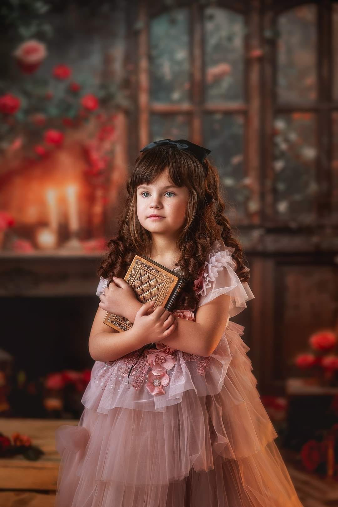 Kate Valentine's Day Old Retro Floral Room Backdrop Designed by Emetselch -UK