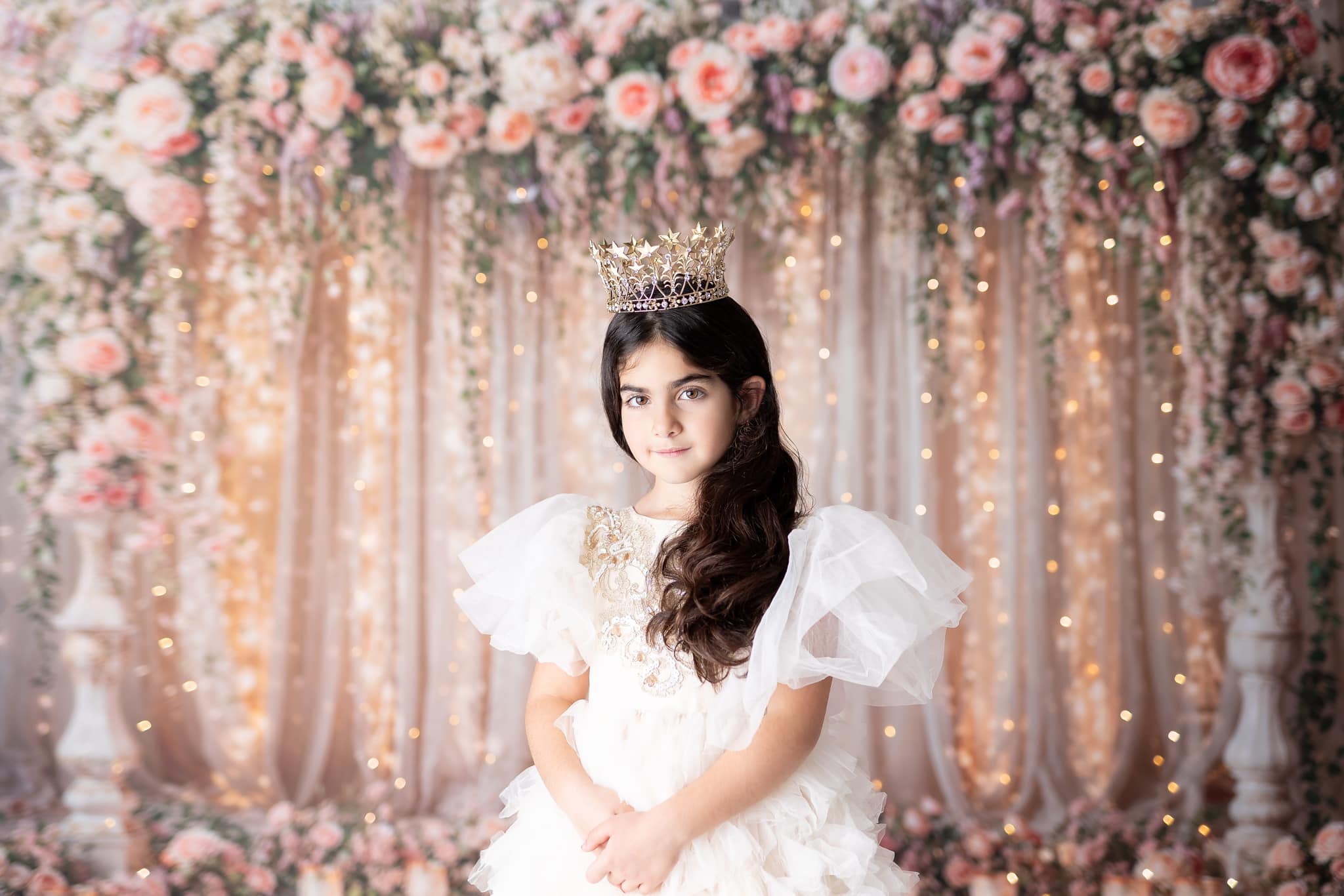 Kate Flower Light Curtain Wedding Backdrop Designed by Chain Photography -UK
