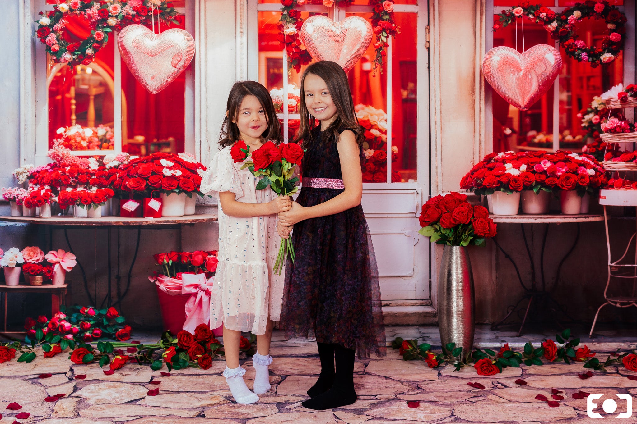 Kate Valentine's Day Rose Flower Shop Backdrop Designed by Chain Photography -UK