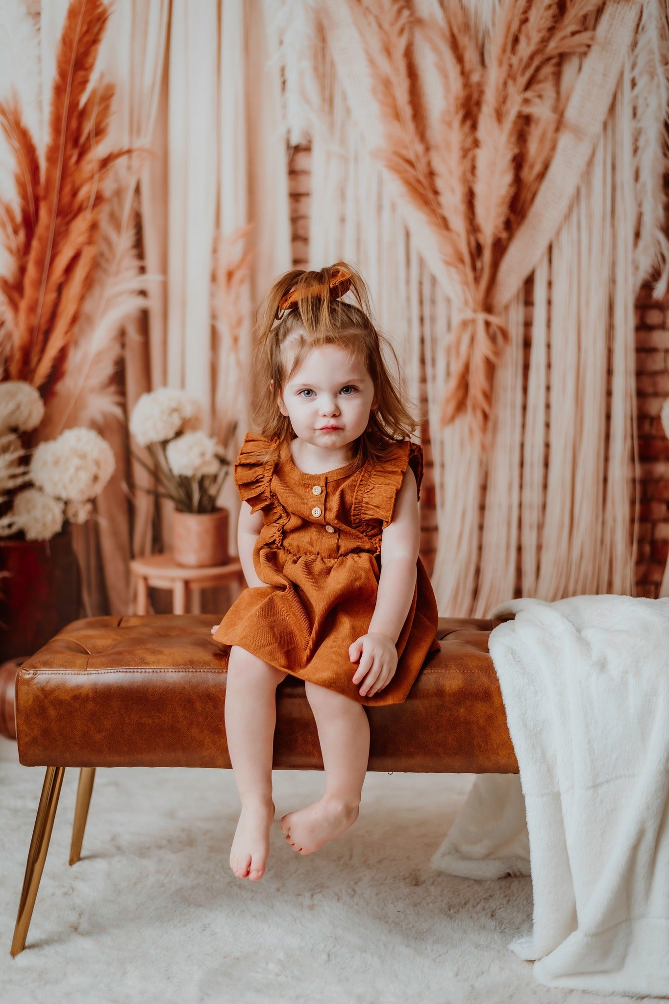 Kate Boho Candle Reed Curtains Brick Backdrop Designed by Chain Photography