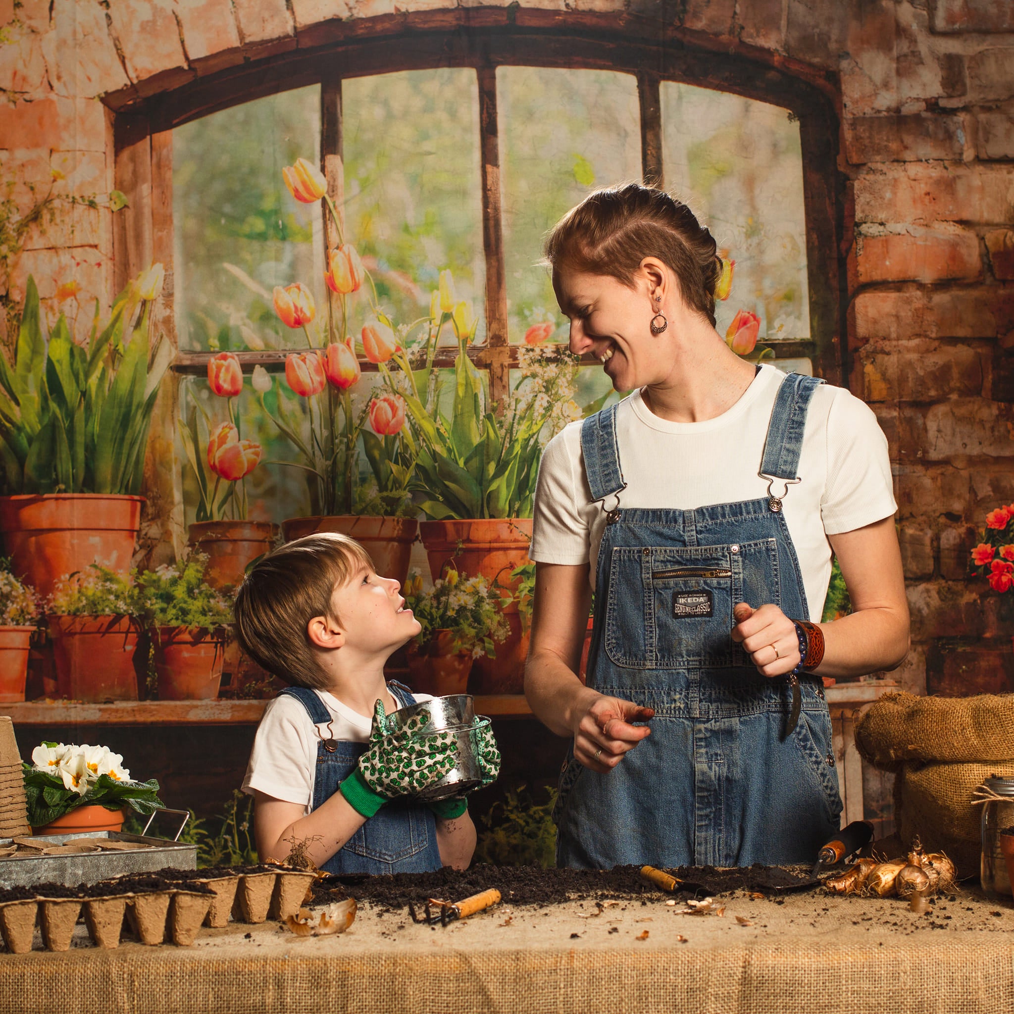 Kate Spring Flower Plant Window Room Backdrop Designed by Emetselch -UK
