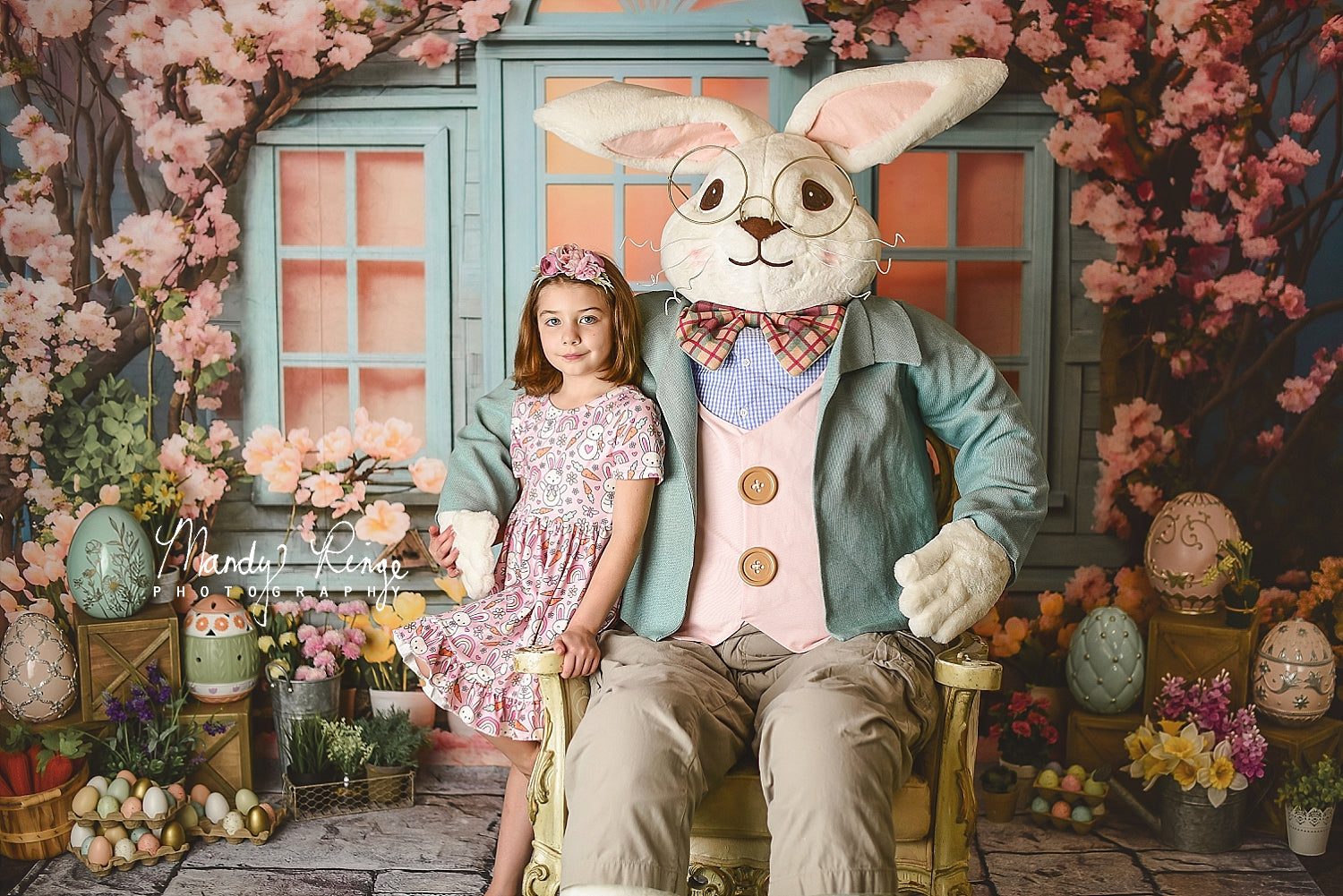 Kate Spring/Easter Flowers House Backdrop Designed by Emetselch