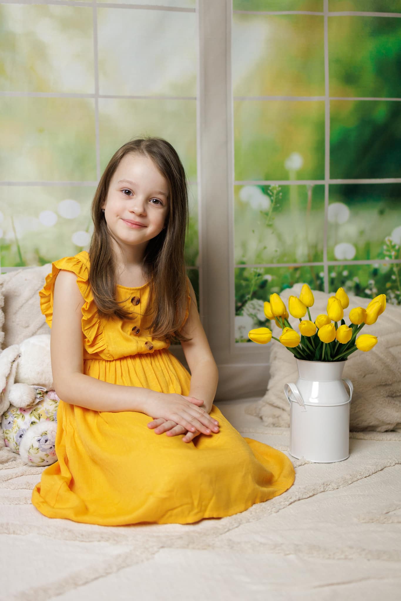 Kate Window Fleece Backdrop Spring Summer Garden Designed by Emetselch -UK