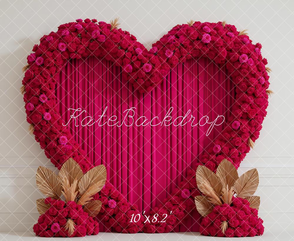 Kate Valentine Heart Arch Red Roses Backdrop Designed by Mini MakeBelieve -UK