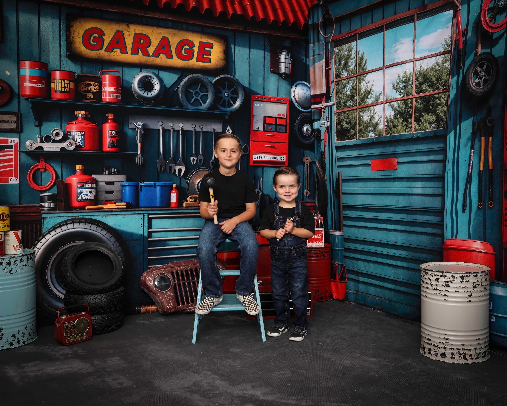 Kate Ink Blue Garage Tools Holder Room Set -UK