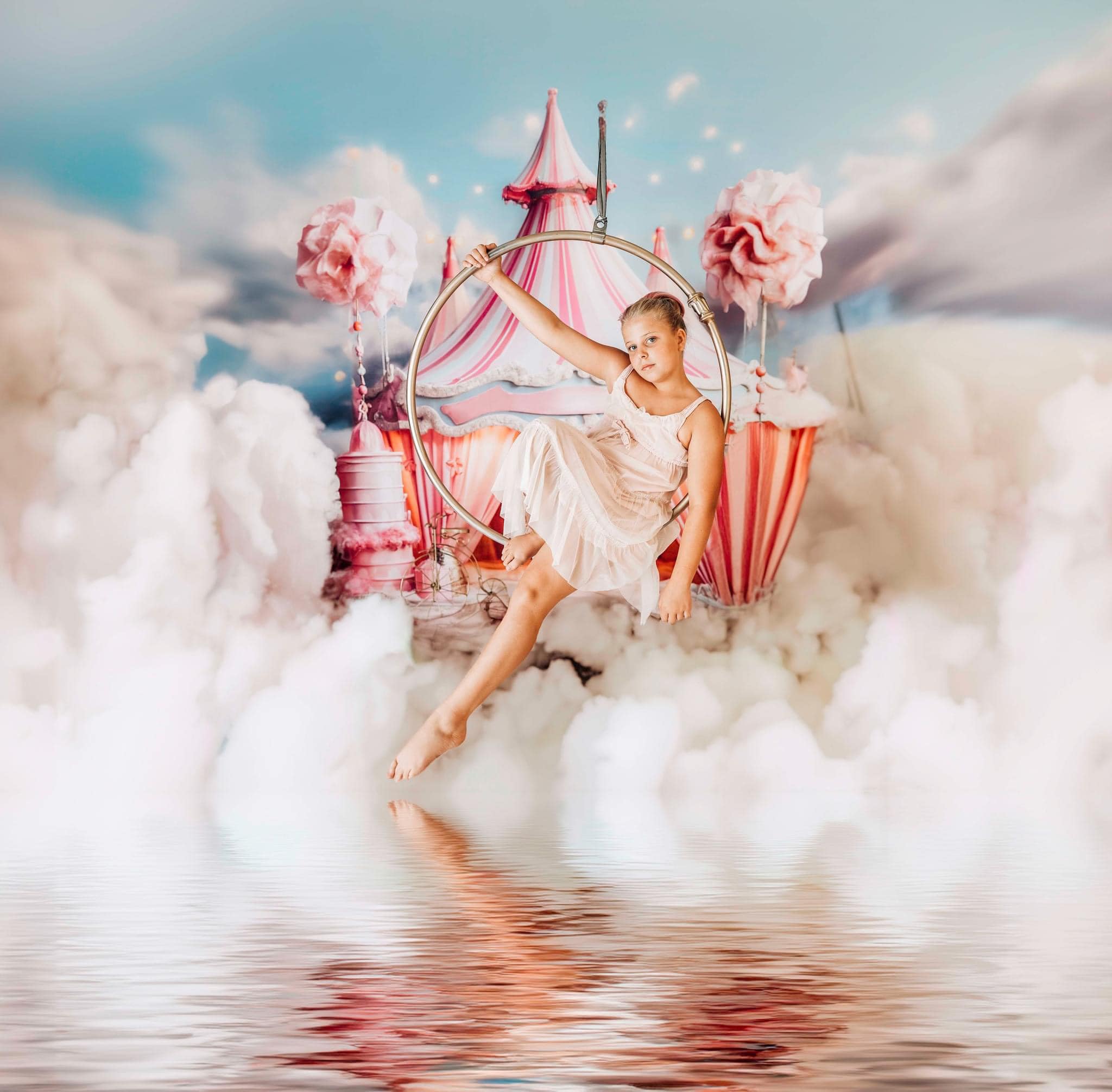 Kate Fantasy Pink Unicorn Circus Backdrop for Photography -UK