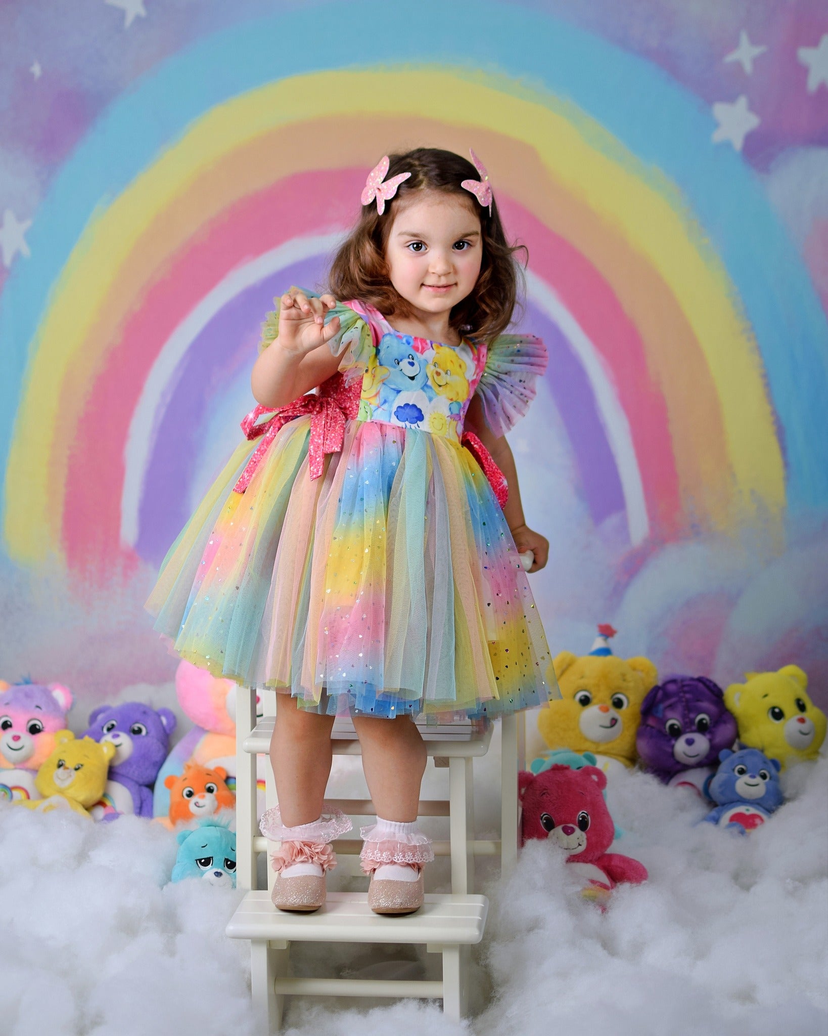 Kate Rainbow Girly Cake Smash Backdrop Designed by GQ -UK