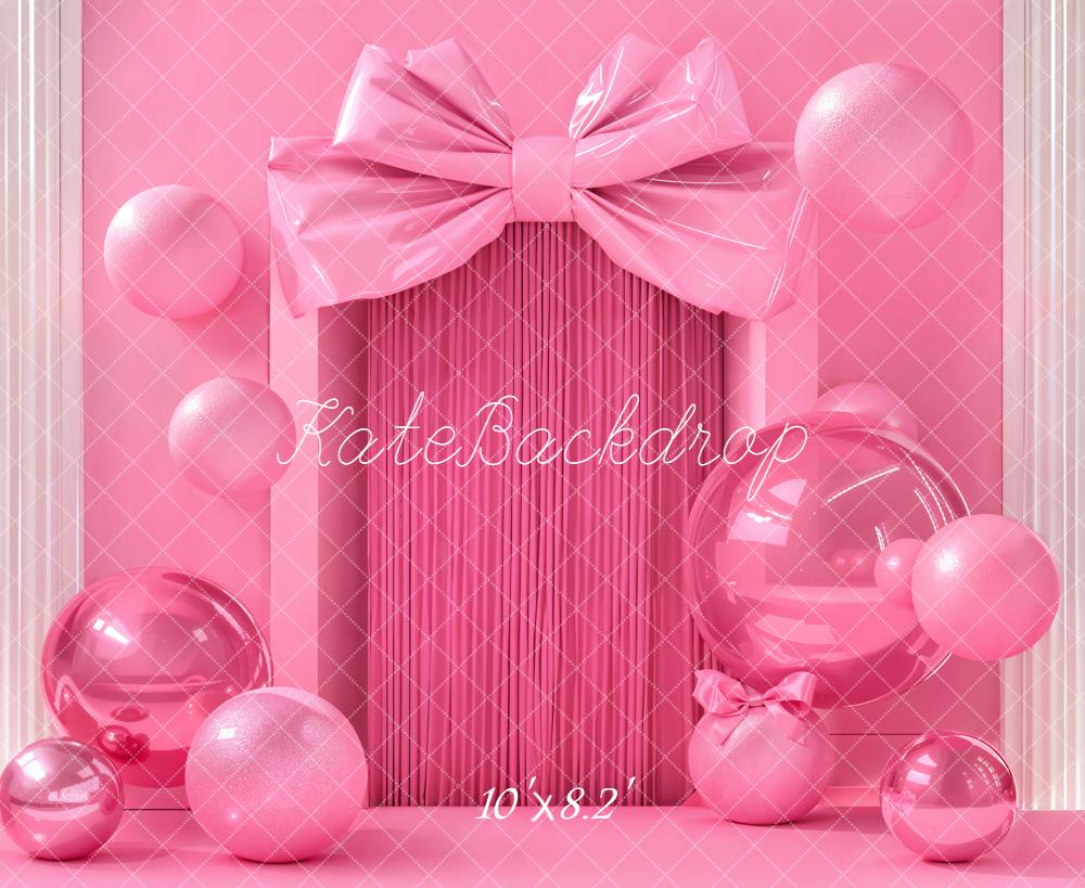 Kate Pink Gift Box Balloons Backdrop Designed by Emetselch