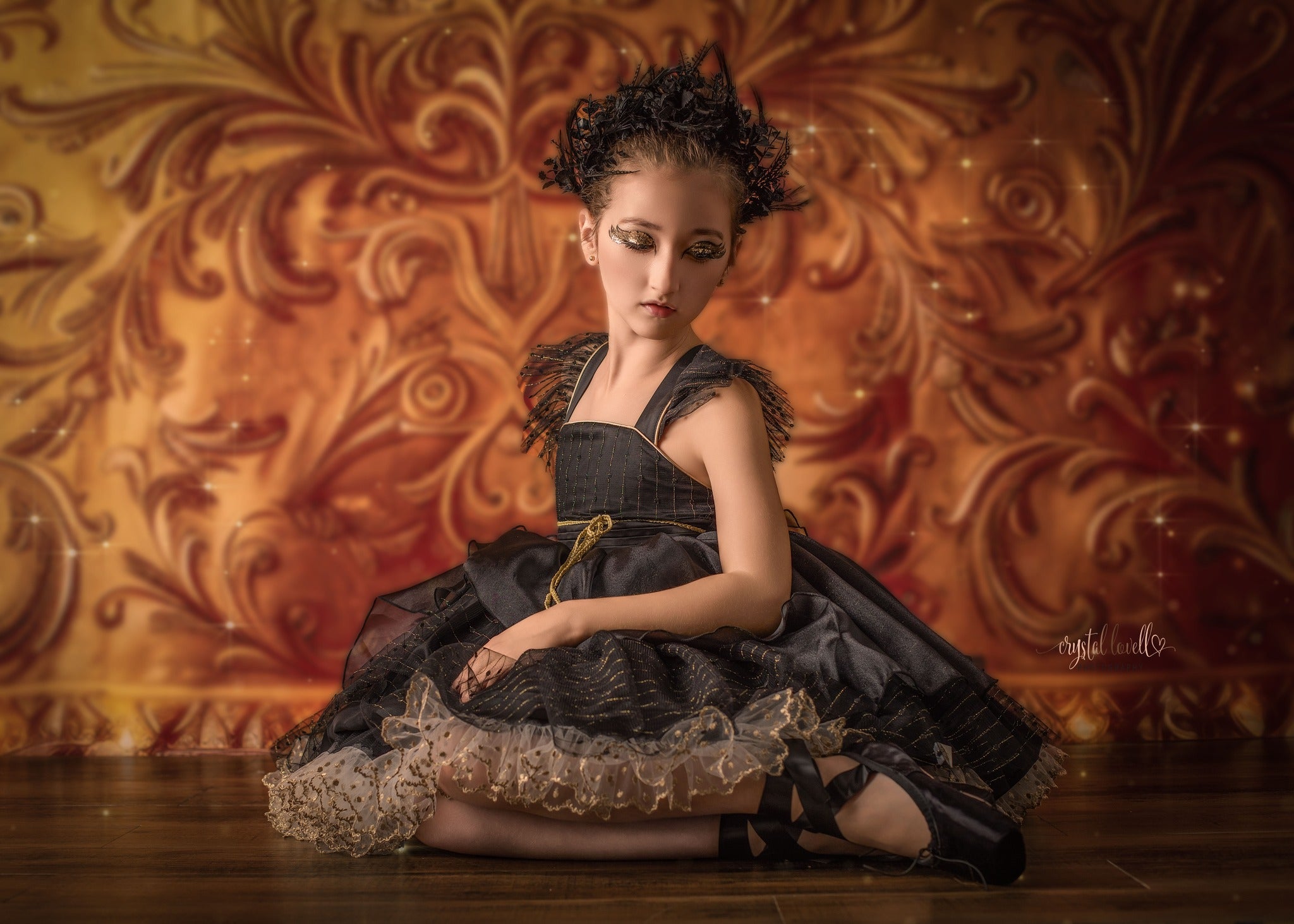 Lightning Deals Kate Golden Curtain Carved Wall Backdrop Designed by Mini MakeBelieve -UK