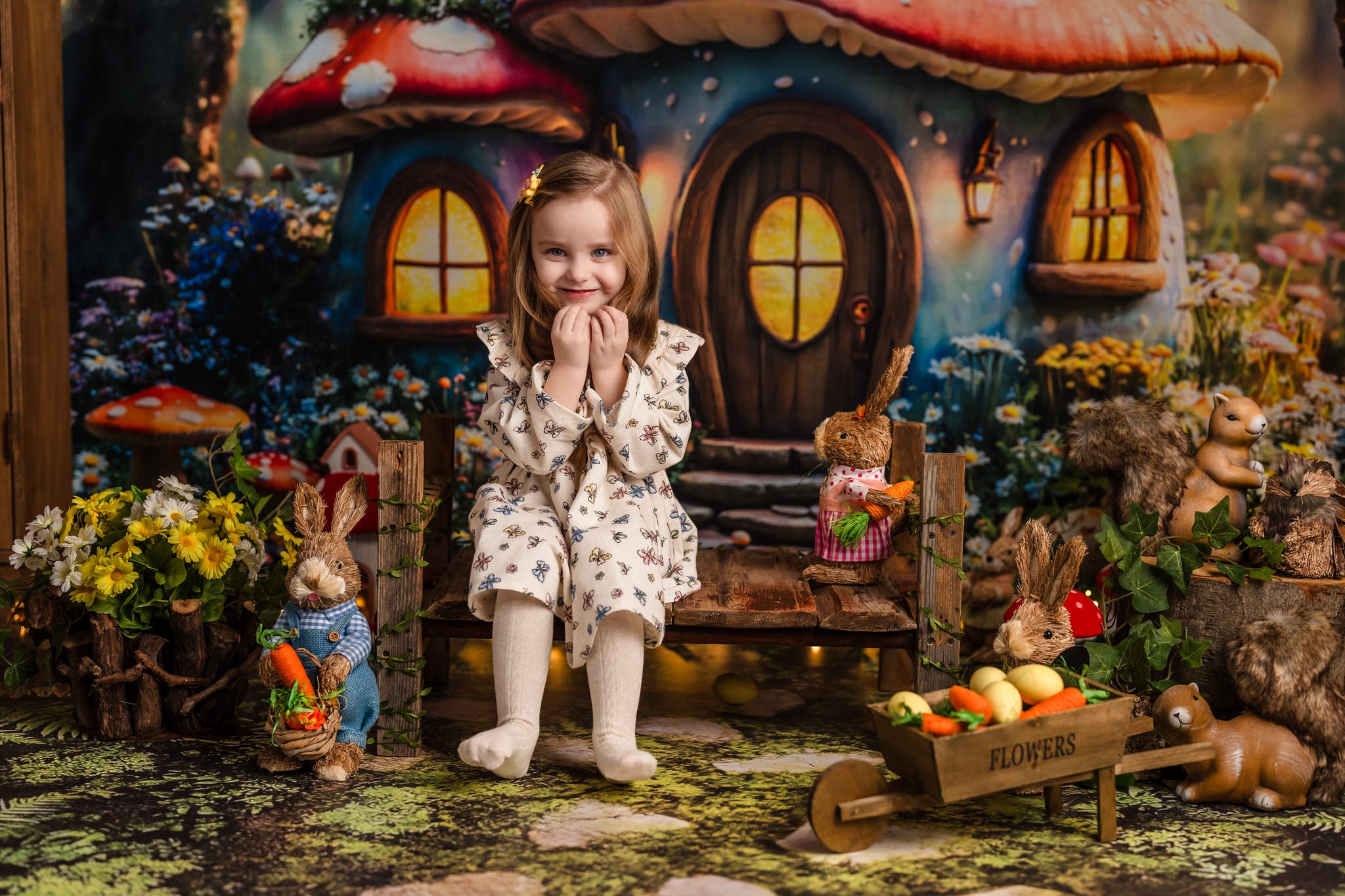 Kate Easter Fairy Mushroom House Forest Backdrop Designed by Emetselch -UK