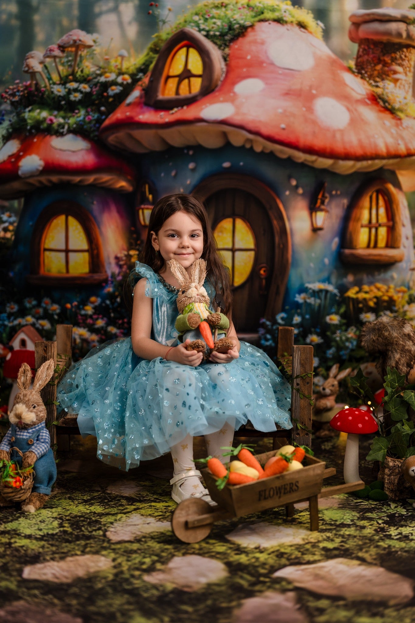 Kate Easter Fairy Mushroom House Forest Backdrop Designed by Emetselch -UK