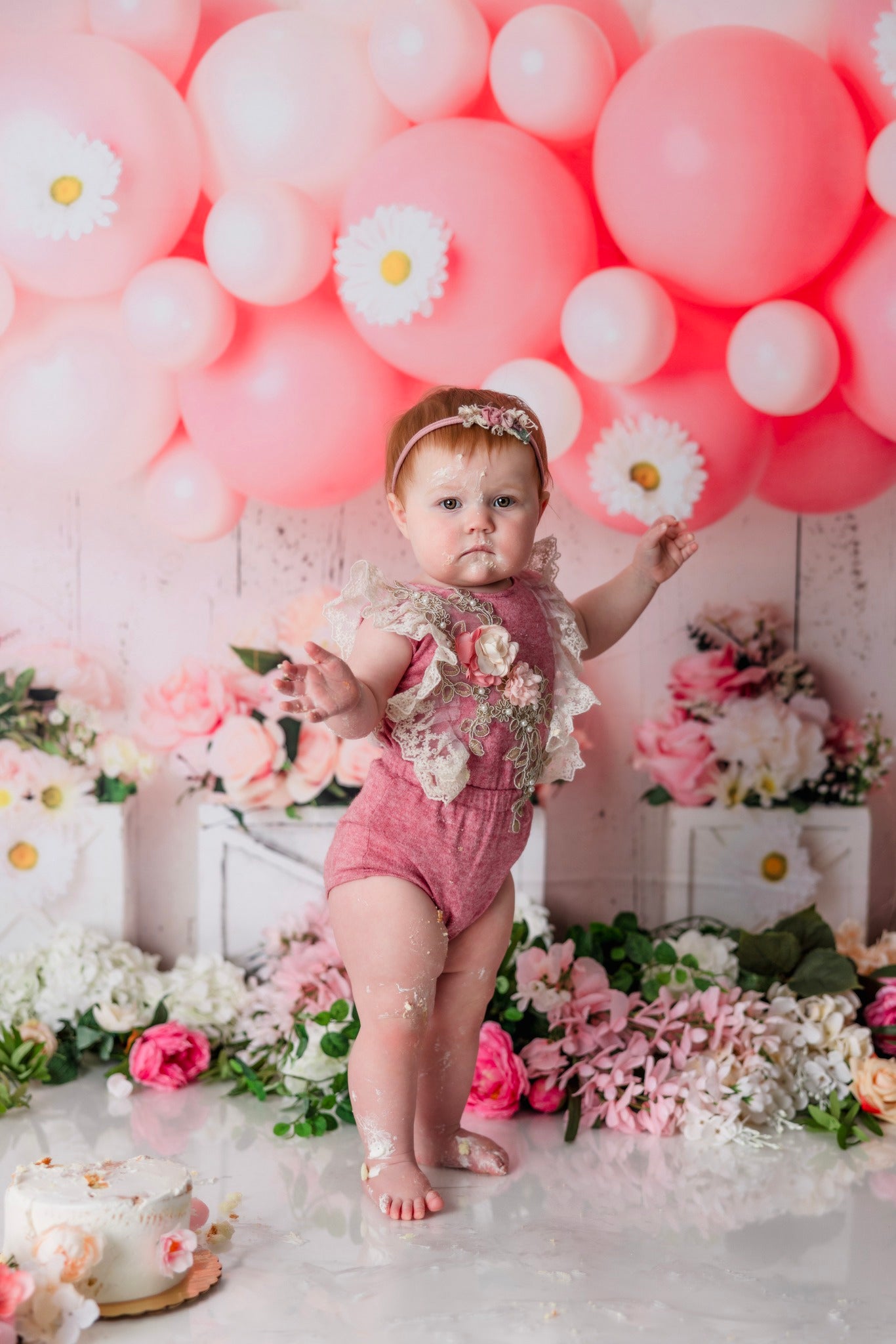 Kate Pink Birthday Balloons Backdrop Designed by Mandy Ringe Photography -UK