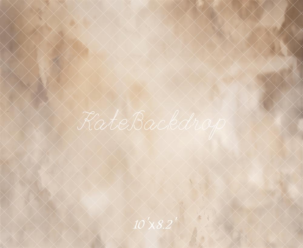 Kate Abstract Texture Beige Brown Fleece Backdrop Designed by Emetselch