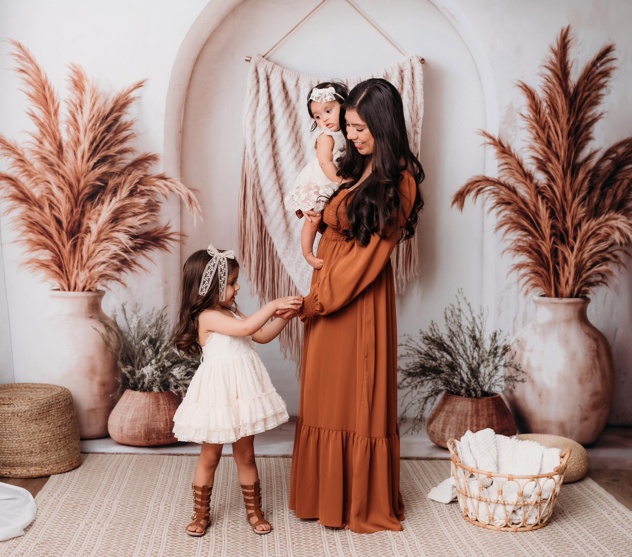 On Sale Kate Boho Pampas Arch Vase Backdrop Designed by Emetselch -UK