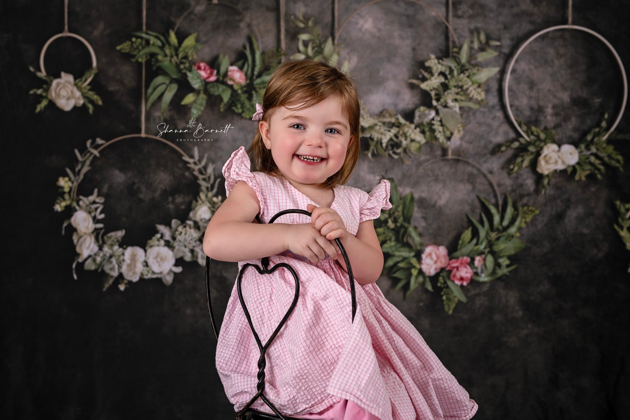 Kate Dark Floral Hoops Backdrop Designed By Mandy Ringe Photography -UK