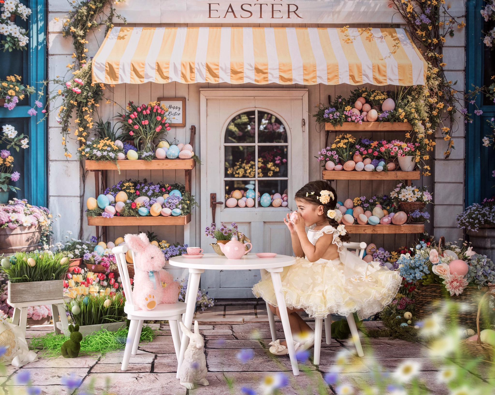On Sale Kate Easter Floral Eggs Door Shop Backdrop Designed by Emetselch -UK