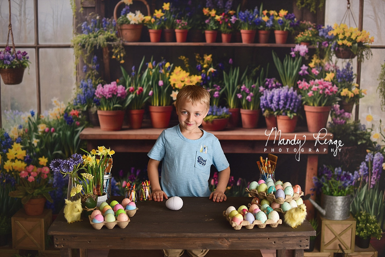 Kate Spring Flower Window Garden Backdrop Designed by Emetselch -UK