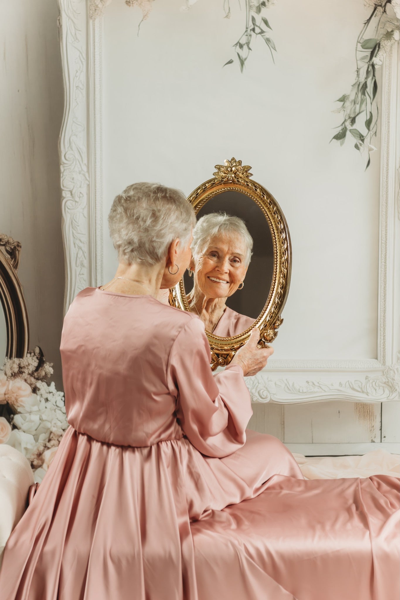 Kate Vintage Flower Mirror Backdrop Designed by Patty Robert -UK