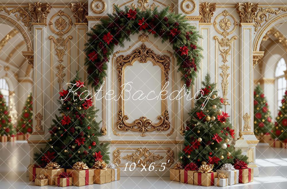 Kate Christmas Tree Gold Arch Ornate Backdrop Designed by Mini MakeBelieve -UK
