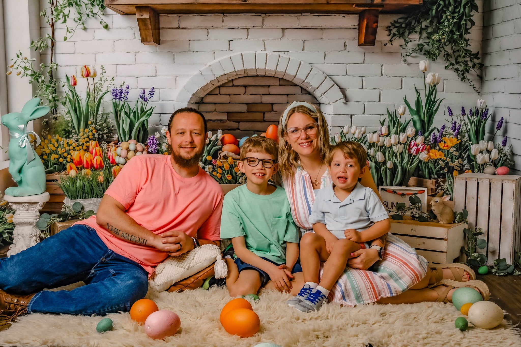 Kate Easter Floral Eggs Wooden Crates Backdrop Designed by Emetselch -UK