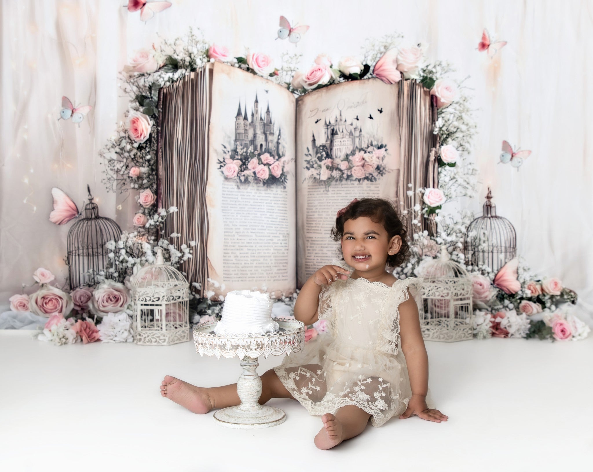 On Sale Kate Fairy Tale Book Flower Backdrop Designed by Ashley Paul -UK