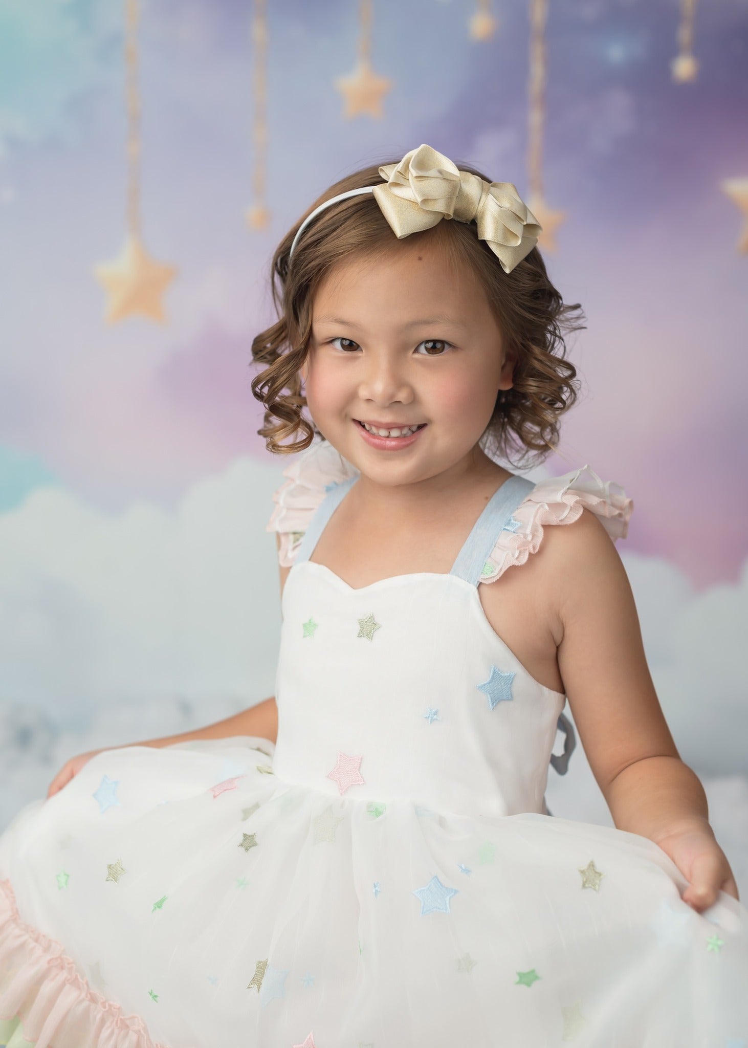 Kate Cake Smash Dreamy Clouds Starry Sky Backdrop Designed by Emetselch