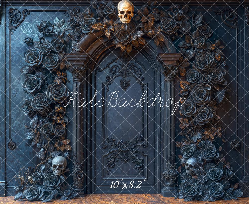 Kate Halloween Skull Gothic Arch Backdrop Designed by Emetselch -UK