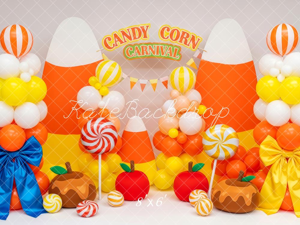 Kate Candy Corn Balloons Sweets Carnival Backdrop Designed by Patty Robert