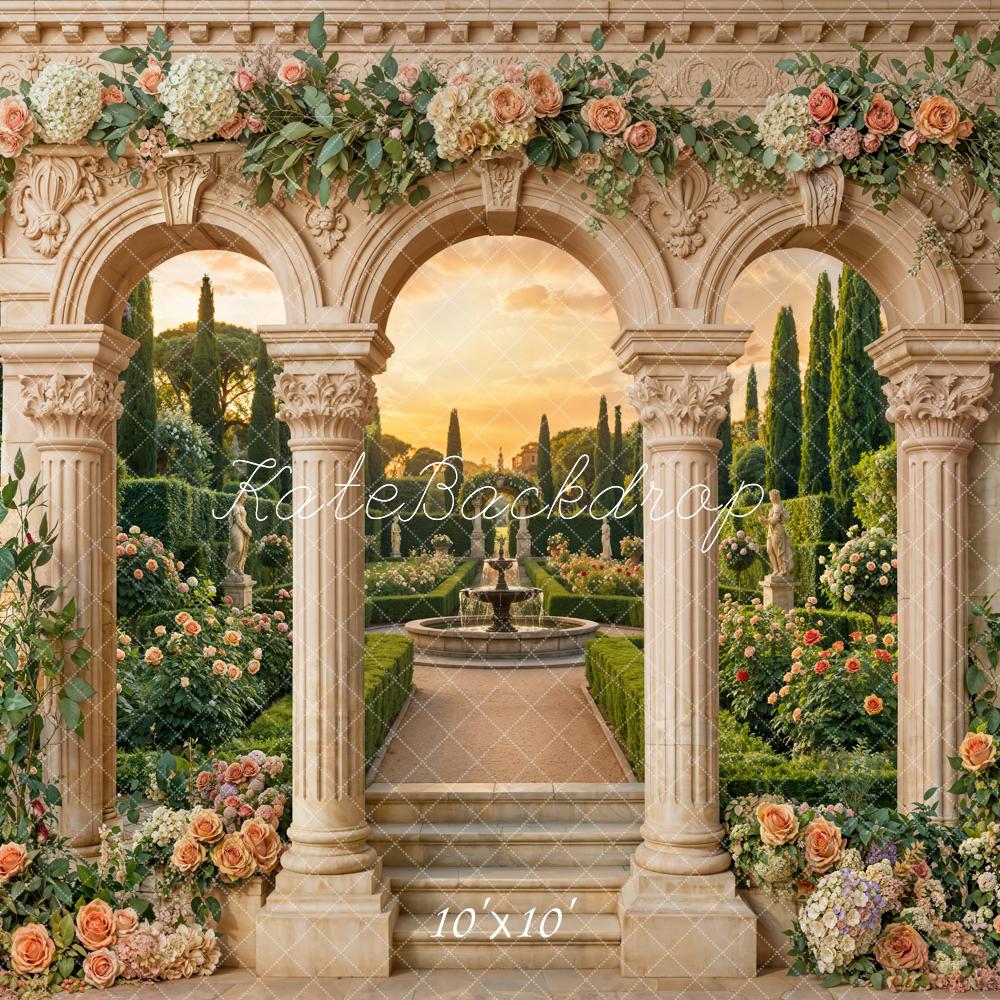 Kate Spring Garden Columns Floral Archway Backdrop Designed by Emstselch