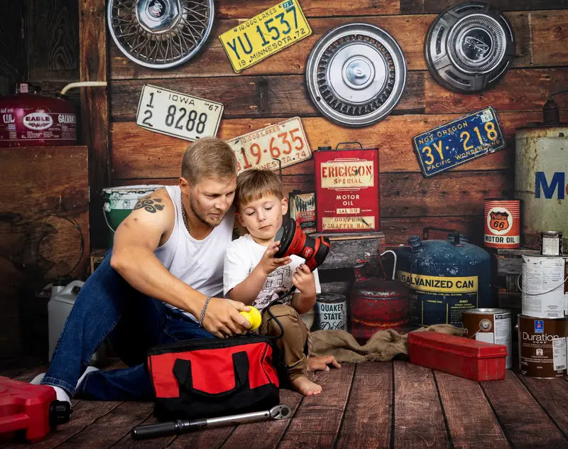 Kate Garage Boys/Father's Day Backdrop Designed by Arica Kirby -UK